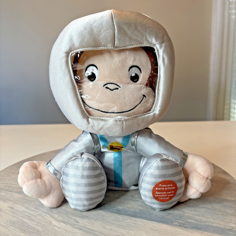 Curious George Animated Astronaut Space Plush Stuffed Animal